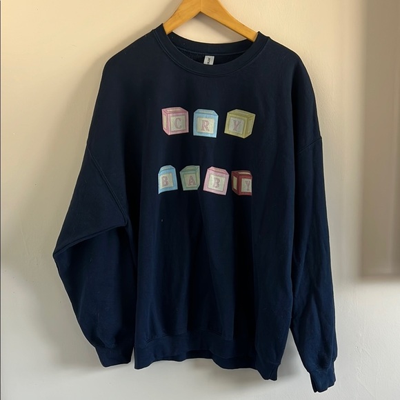 Cry Baby Navy Blue Sweater - Picture 1 of 5